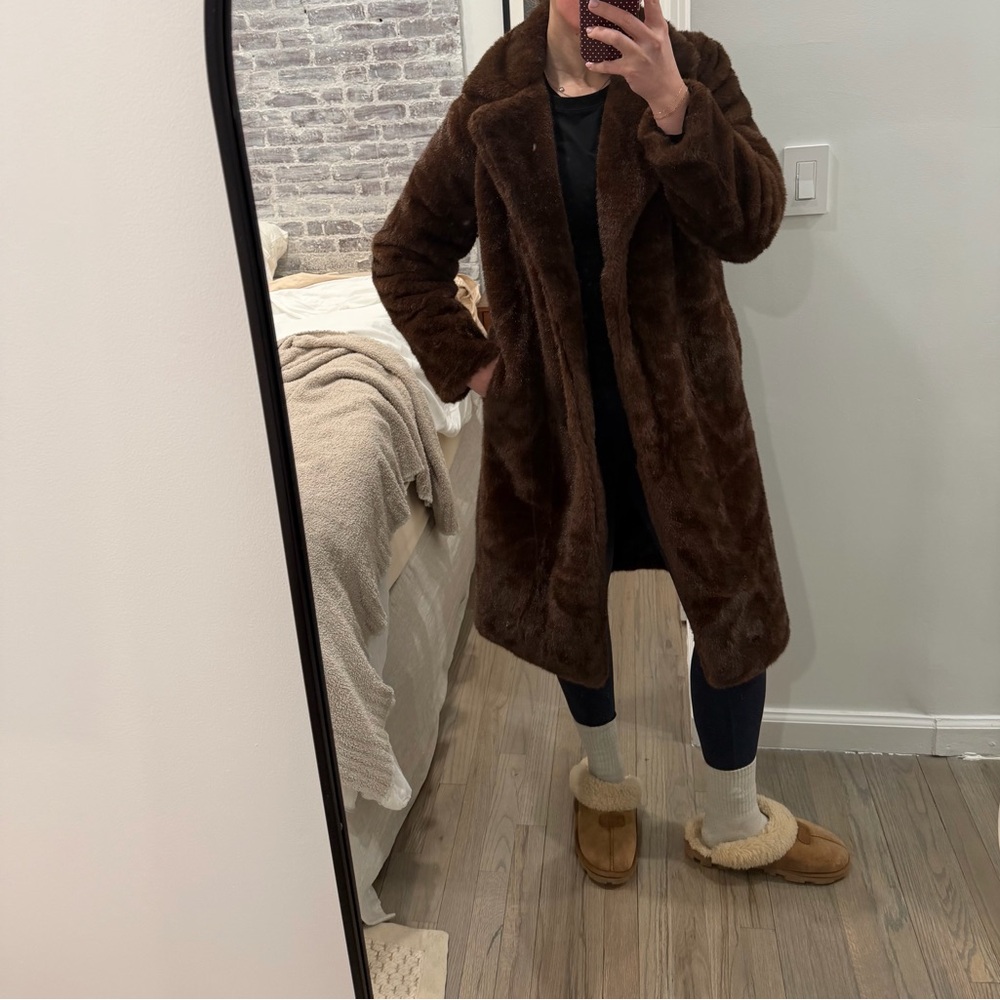 Brown Faux Fur Coat